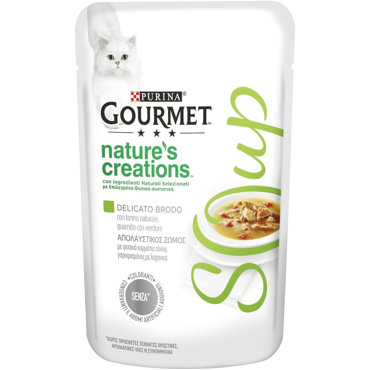 Alimento complementare Gourmet Soup Tonno e Verdure 40 g per gatti adulti Alimento complementare Gourmet Soup Tonno e Verdure 40 g per gatti adulti